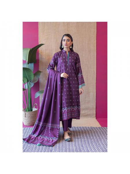 Orient Unstitched 3 piece suit for womenFlat Bed Printed Khaddar Shirt Khaddar Pant and Khaddar Dupatta 361996194_PK-1811937186