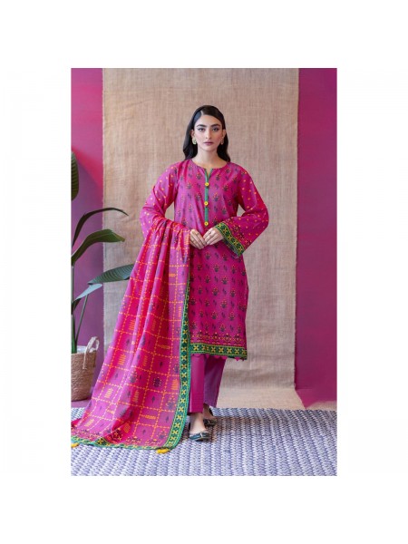 Orient Unstitched 3 piece suit for womenFlat Bed Printed Khaddar Shirt Khaddar Pant and Khaddar Dupatta 361996230_PK-1811933828