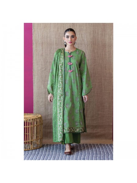 Orient Unstitched 3 piece suit for womenPrinted Cambric Shirt Cambric Pant and Lawn Dupatta 361996167_PK-1811936704