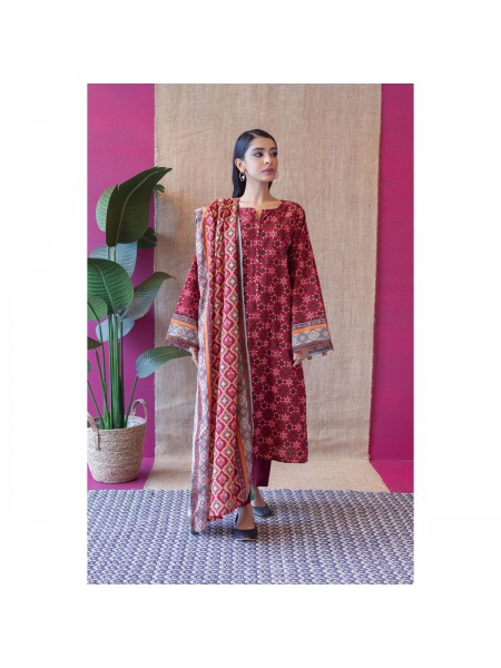 Orient Unstitched 3 piece suit for womenPrinted Khaddar Shirt Khaddar Pant and Khaddar Dupatta 361994688_PK-1811933716