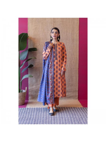 Orient Unstitched 3 piece suit for womenPrinted Khaddar Shirt Khaddar Pant and Khaddar Dupatta 361994699_PK-1811932999