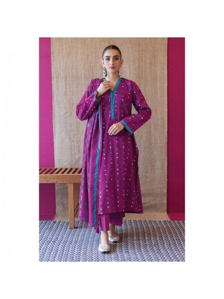 Orient Unstitched 3 piece suit for womenPrinted Khaddar Shirt Khaddar Pant and Khaddar Dupatta 361994749_PK-1811937201