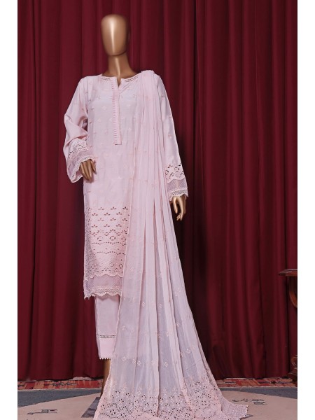 Sada Bahar Stitched 3 Piece Cotton Silk Chikankari Collection2023-CS-CK-02-Pink
