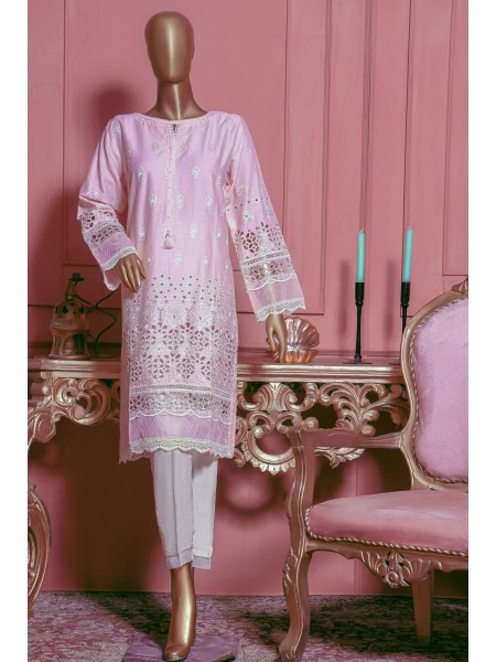 Sada Bahar Stitched Chikankari Dobby Self Cotton Kurti Collection 2022-DCK-17-Pink