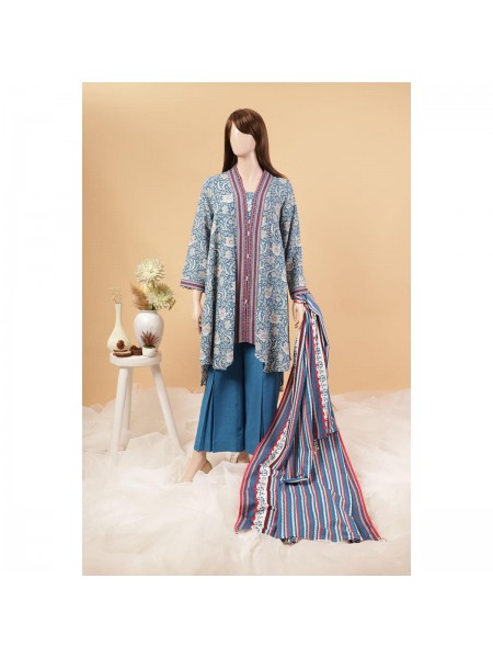 Saya Printed Khaddar 3 Piece Unstitched For Women 372932361_PK1844541276