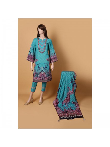 Saya Winter Printed Khaddar 3 Piece suit for Women 362998097_PK1813611840