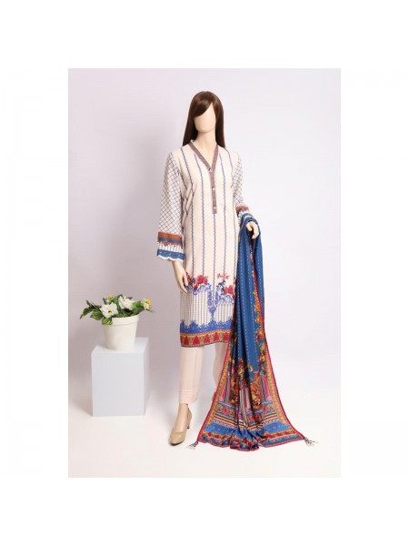 Saya Winter Printed Linen 3 Piece suit for Women 362994582_PK1813617349
