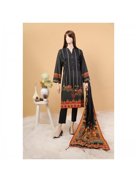 Saya Winter Printed Linen 3 Piece suit for Women 362998039_PK1813617348