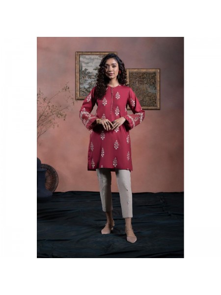 Sapphire Embroidered Twill Kurti For Girls 368143351_PK-1825707515