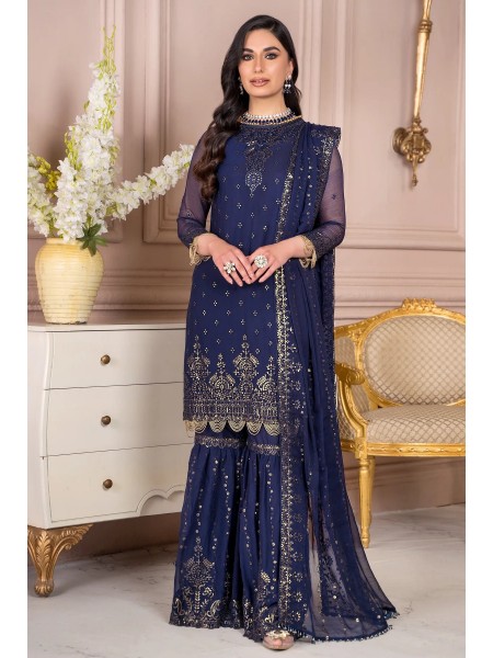 Afreen by Zarif Unstitched 3 Piece Festive Formal Collection'2023-ZA-05-Admiral