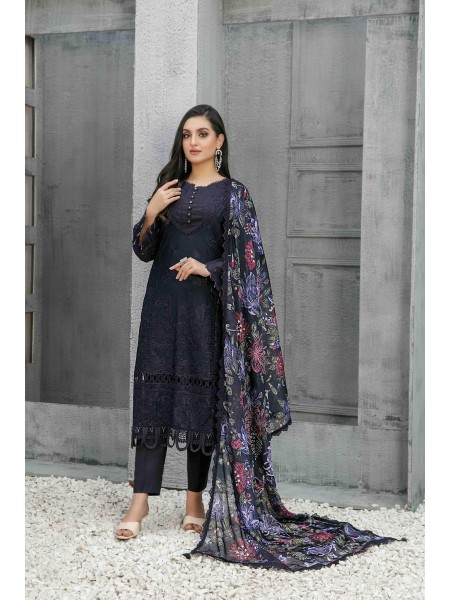 Amber by Tawakkal Semi Stitched 3 Piece Embroidered Lawn Collection'2023-A-8501