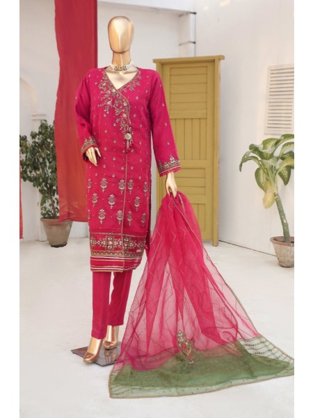 Hz Ready To Wear Embroidered Formal Collection'2023-33-Pink