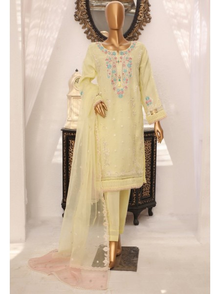 Hz Ready To Wear Embroidered Formal Collection'2023-89-Lemon