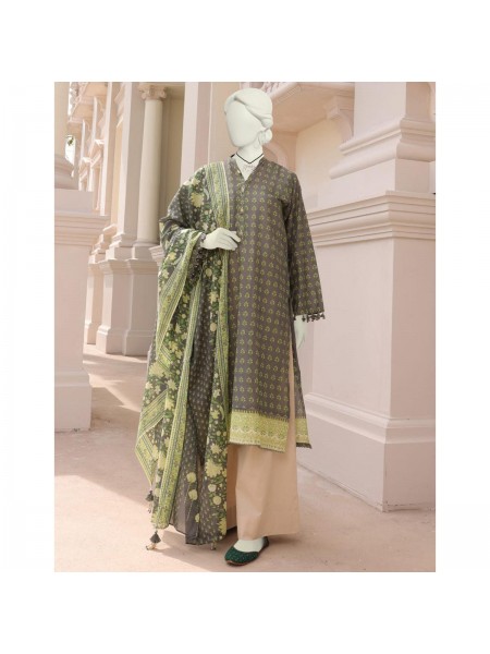Junaid Jamshed Green Lawn 2 Piece Unstitched Suit for Women JLAWN_PK--JDS-23-1013 Ujala