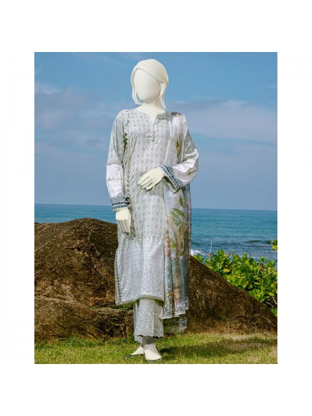 Junaid Jamshed Lawn 3 Piece Unstitched Suit for Women JLAWN_PK--22-171 Kalmia