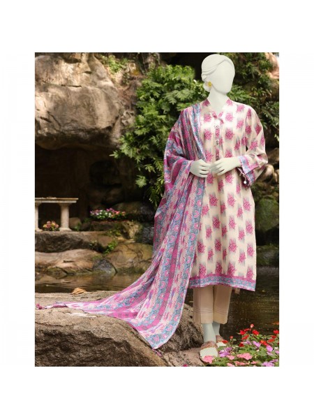 Junaid Jamshed Multi Lawn 3 Piece Unstitched Suit for Women JLAWN_PK--23-139 Plummy