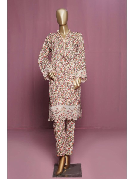 Naz by Bin Saeed Stitched 2 Piece Emb Lawn Collection'2023-SMLSTF-056-Skin