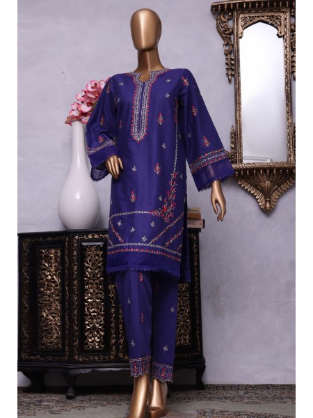 Ziza by Bin Saeed Stitched 2 Piece Emb Summer Vol-01 Collection'2023-CMFT-010-Blue