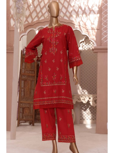 Ziza by Bin Saeed Stitched 2 Piece Emb Summer Vol-01 Collection'2023-CMFT-020-Red