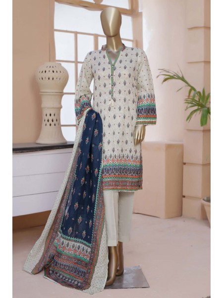 Bin Saeed Stitched 3 Piece Printed Summer Lawn Collection'2023-D-11-Skin
