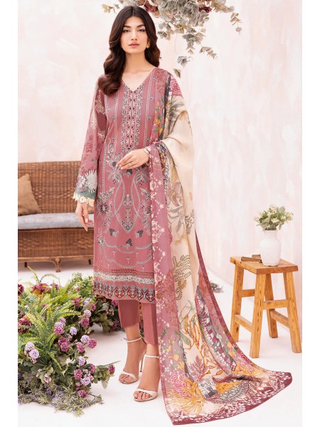 Mashaal by Ramsha Unstitched 3 Piece Luxury Lawn Vol-07 Collection'2023-L-706