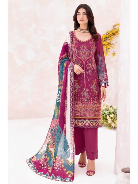 Mashaal by Ramsha Unstitched 3 Piece Luxury Lawn Vol-07 Collection'2023-L-709