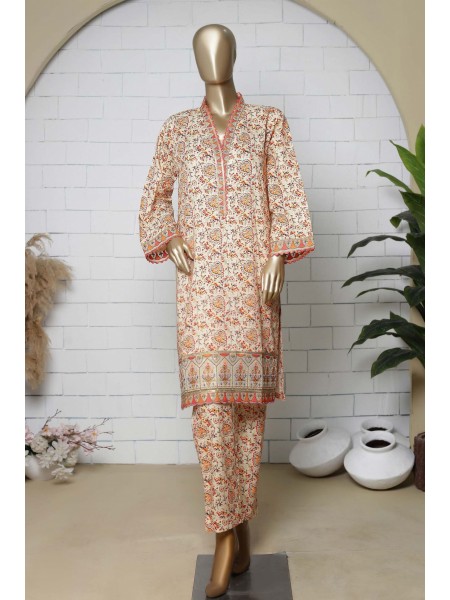 Naz by Bin Saeed Stitched 2 Piece Emb Lawn Collection'2023-SMLSTF-0068-Skin