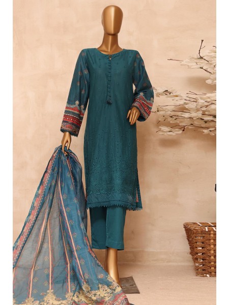 Sada Bahar Stitched 3 Piece Chikankari Collection'2023-CK-5029-Blue