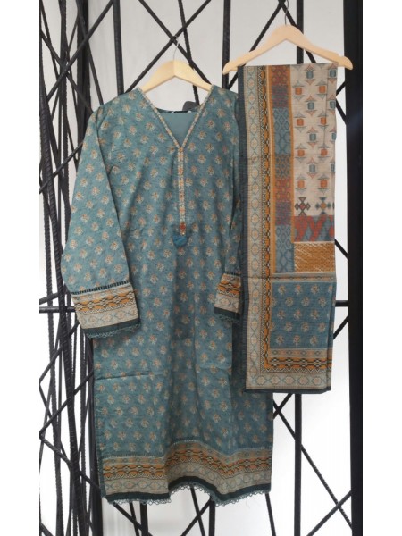 Sada Bahar Stitched 3 Piece Printed Lawn Collection'2023-DPL-1058-Azure