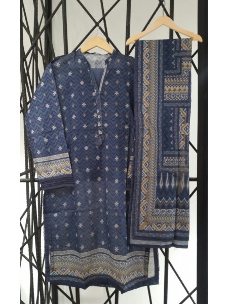 Sada Bahar Stitched 3 Piece Printed Lawn Collection'2023-DPL-1068-Blue