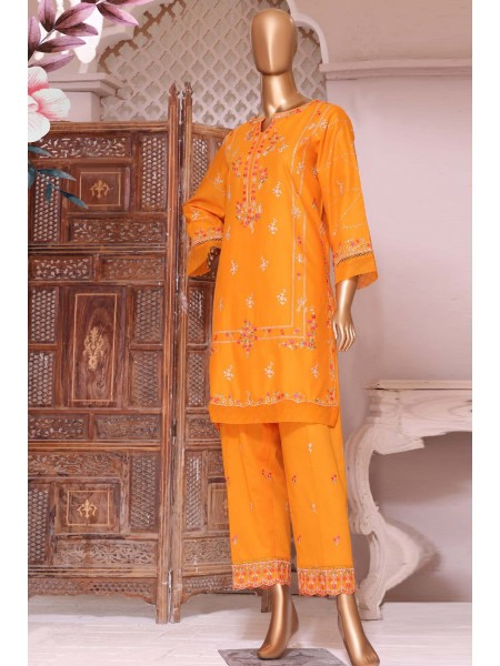 Ziza by Bin Saeed Stitched 2 Piece Emb Summer Vol-01 Collection'2023-CMFT-05A-Orange