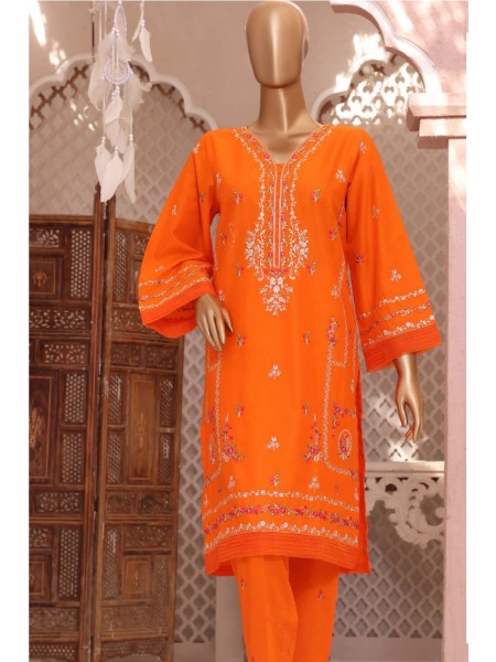 Ziza by Bin Saeed Stitched 2 Piece Emb Summer Vol-01 Collection'2023-CMFT-11A-Orange