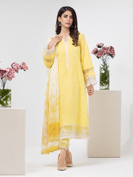 ACE Bahaar Unstitched 3Pc Embroidered Dobby Suit ACE-00413428