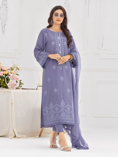 ACE Bahaar Unstitched 3Pc Embroidered Dobby Suit ACE-00413452