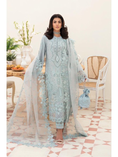 Afrozeh Unstitched 3 Piece Festive Chikankari Lawn Collection'2023-01-Silver Luster