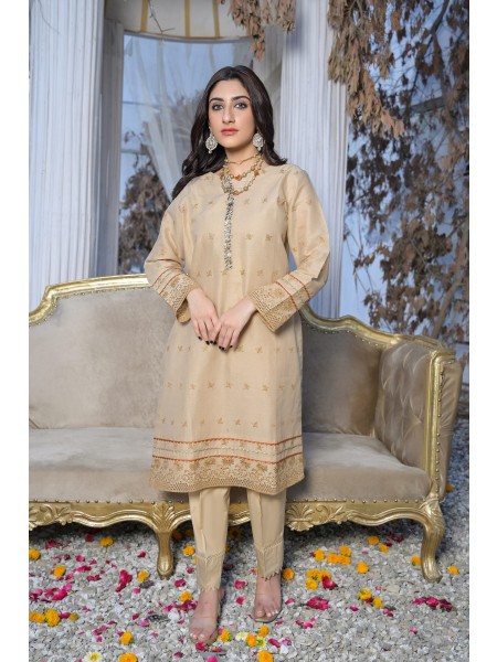 Amna Sohail by Tawakkal Stitched Handwork Chikankari Shirts Collection'2023-ASK-02