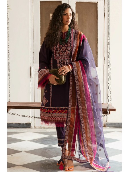 Iris by Jazmin Unstitched 3 Piece Spring Summer Lawn Collection'2023-07-Alpenrose