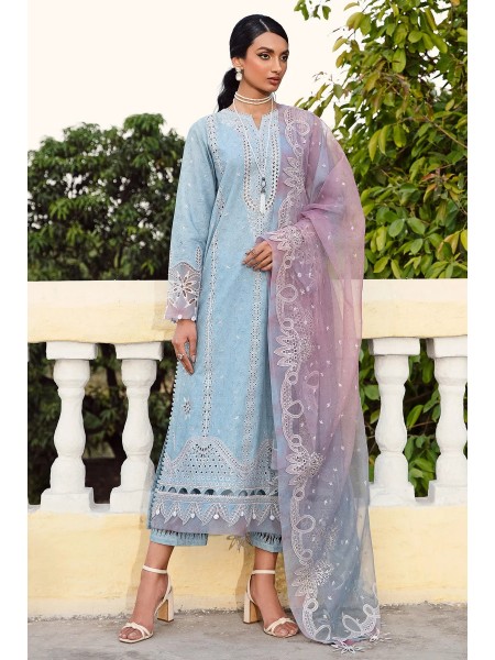 Iris by Jazmin Unstitched 3 Piece Spring Summer Lawn Collection'2023-08-Powder Blue