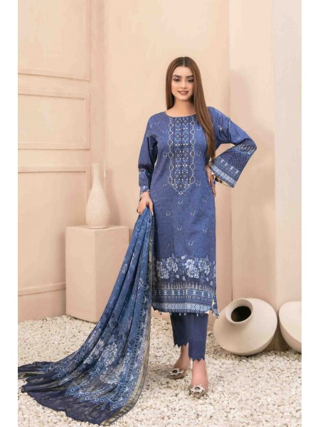 Laleh by Tawakkal Unstitched 3 Piece Slub Digital Print Lawn Collection'2023-L-9172