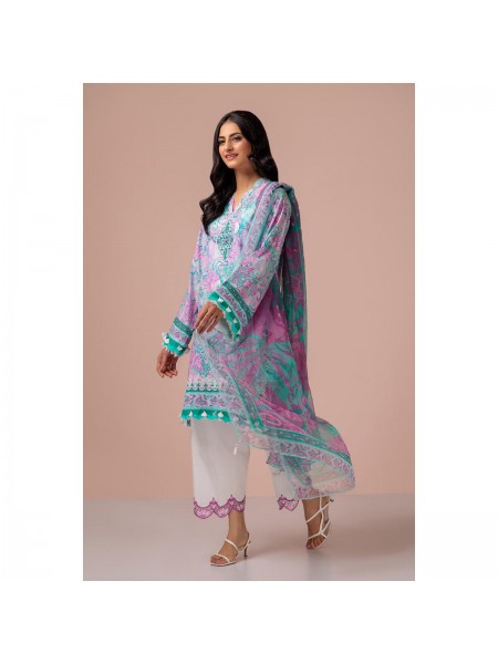 Bonanza Satrangi 3 Piece Unstitched Lawn Suit SOFT HUD RSO233P117