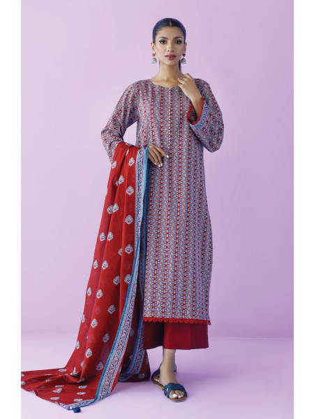 Orient Unstitched 3 Piece Printed Lawn Shirt Cambric Pant And Lawn Dupatta Summer Collection Vol 3 430647643_PK-2053891869