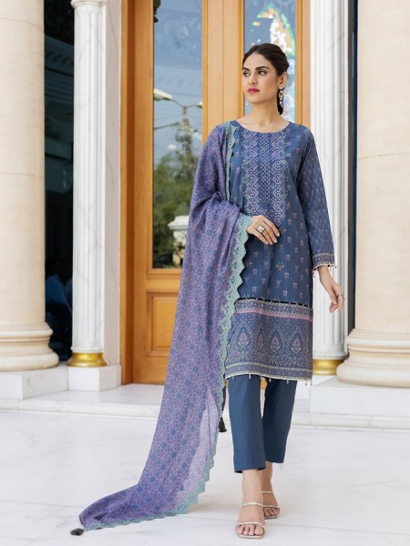 Salitex 3pc Unstitched Printed Embroidered Lawn Suit 424376208_PK-2010612391