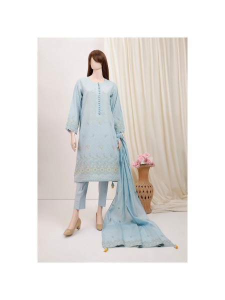 SAYA Summer Collection Unstitched Jacquard Cotton 3 Piece WUNS-2811 Suit For Women 418517428_PK-1982312349