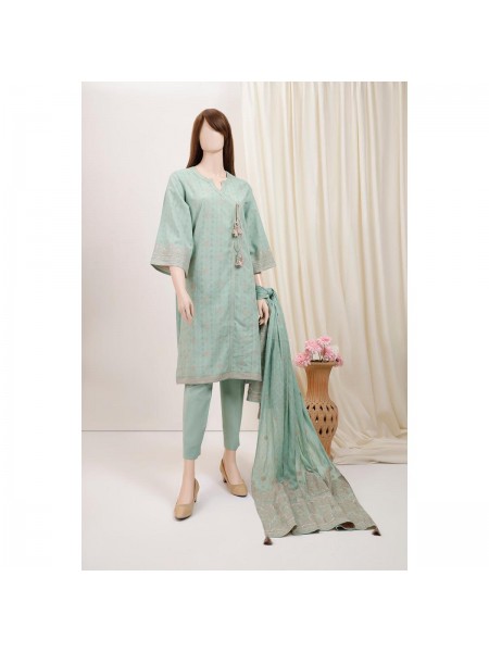 SAYA Unstitched Jacquard Cotton 3 Piece WUNS-2813 Suit For Women 421677279_PK-1992694209