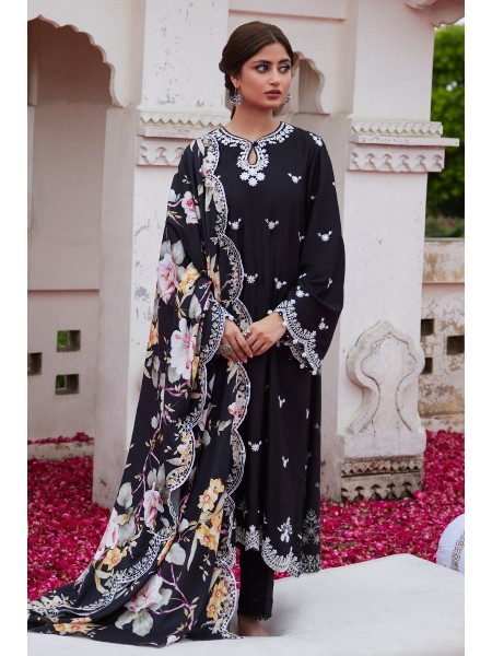 Cross Stitch BLACK FOREST Winter Unstitched For Women 435340150_PK-2089507283