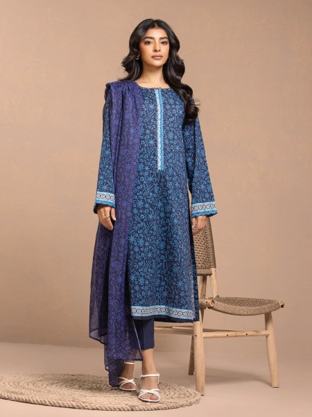 ACE Printed Cambric Suit Unstitched 3Pc - A-WU3PMC23-24015