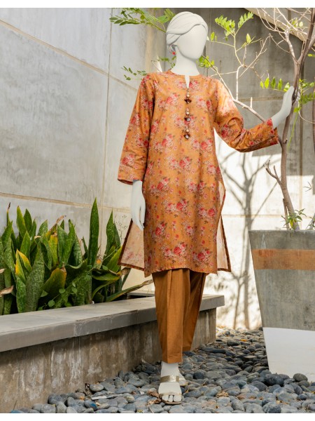 Junaid Jamshed 1 Piece Orange Unstitched Fabric for Women JLAWN-S-JSU-24-902