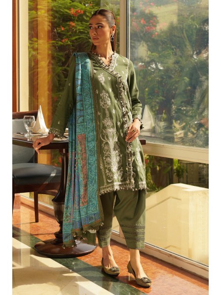 Sana Safinaz Unstitched 3 Piece Luxury Dyed Slub - Collection: Muzlin Winter 23 - Design Code: M233-017A-CP
