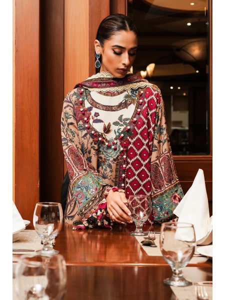 Sana Safinaz Unstitched 3 Piece Luxury Linen - Collection: Muzlin Winter 23 - Design Code: M233-001B-CU