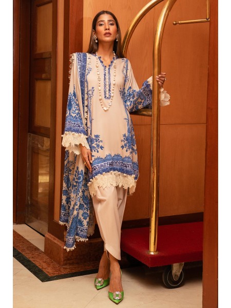 Sana Safinaz Unstitched 3 Piece Luxury Linen - Collection: Muzlin Winter 23 - Design Code: M233-002B-CU